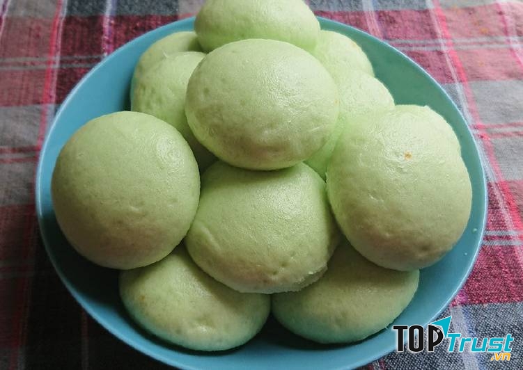 Bánh bao sữa dừa lá dứa