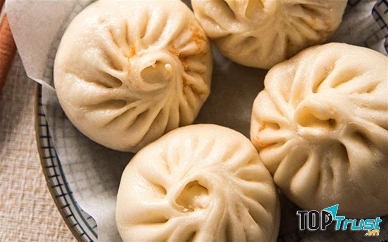 Bánh bao nhân kim chi