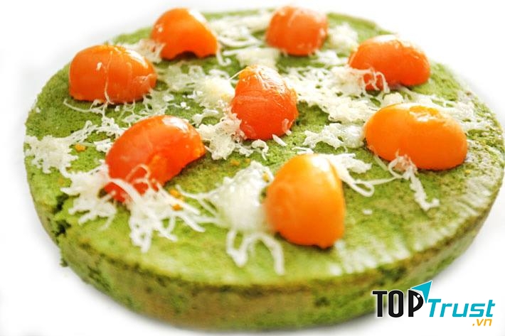 Bánh bông lan trứng muối trà xanh