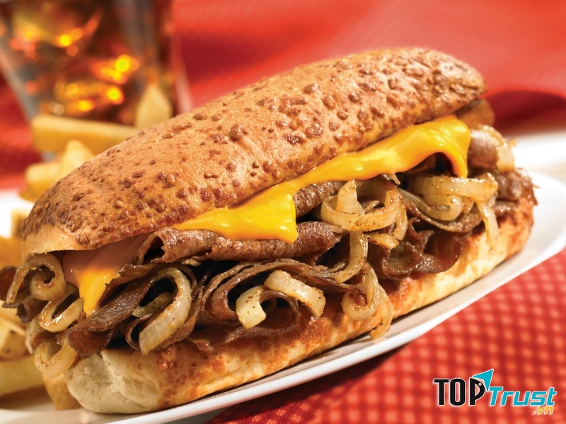 Bánh Cheese Steak – Philadelphia
