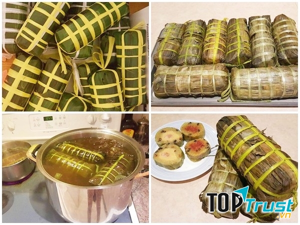 Bánh chưng tượng trưng cho mặt đất, được dùng để thể hiện lòng biết ơn của hoàng tử Lang Liêu với Vua Hùng đời thứ 16.﻿