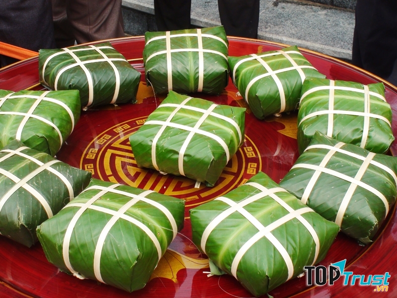 Bánh chưng bà Thìn có hương vị riêng biệt khó lẫn với các loại bánh chưng khác