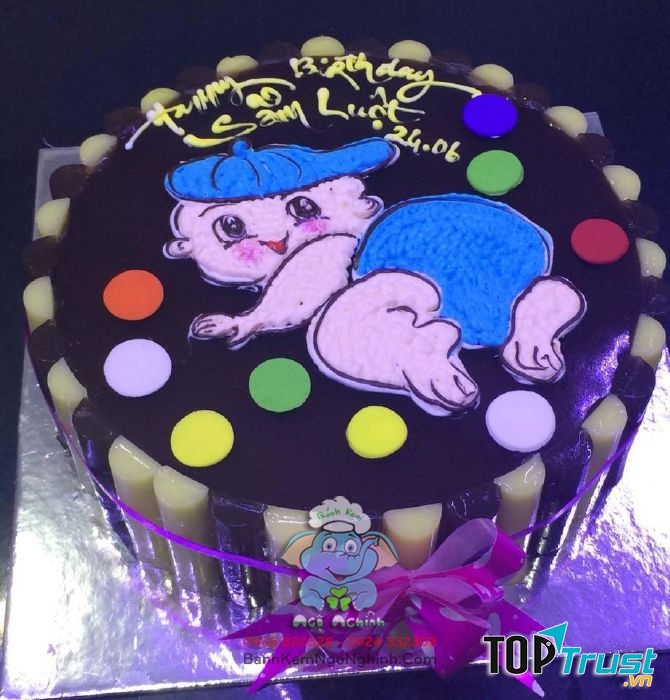 Mẫu bánh sinh nhật rau câu tại tiệm bánh Ngộ Nghĩnh