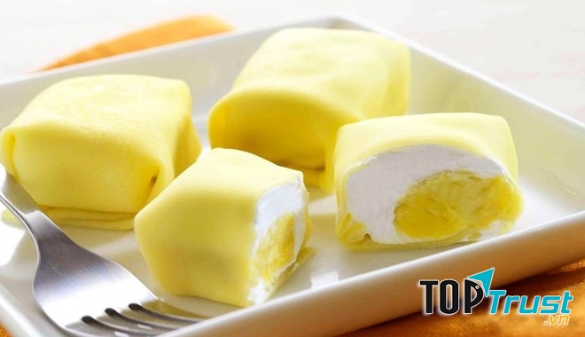 bánh kem tươi sầu riêng, cách làm món ăn từ sầu riêng