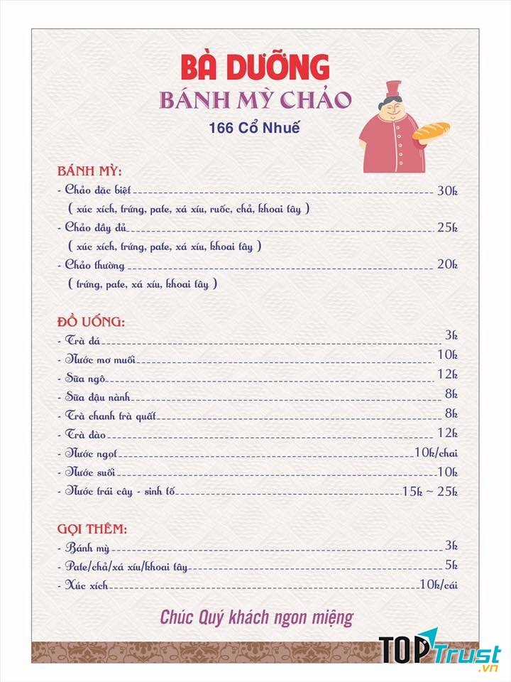 Ngoài bánh mì chảo, quán còn rất nhiều đồ ăn đi kèm