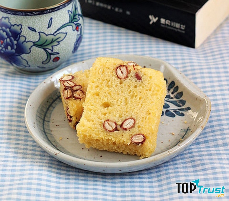 Bánh ngô hấp đậu đỏ