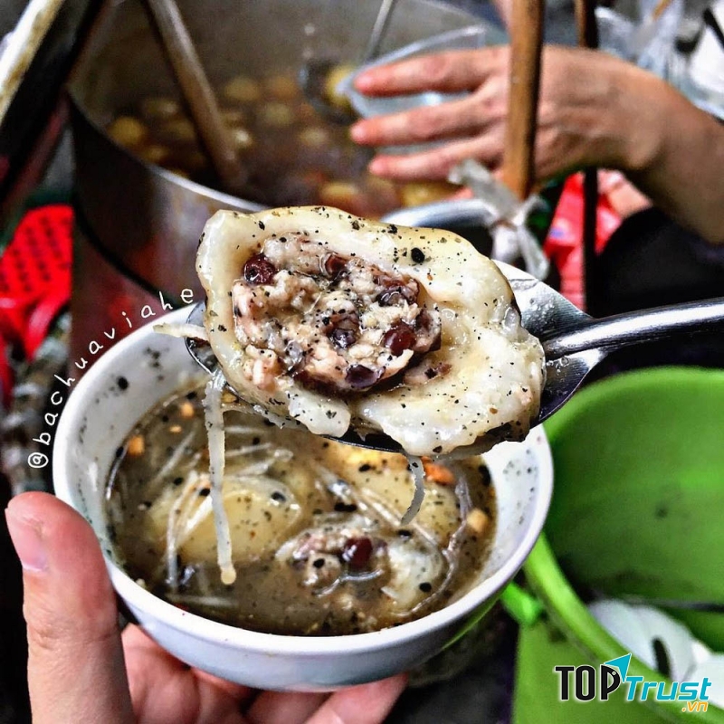 Bánh trôi tàu nhân thịt băm đường Tô Hoàng