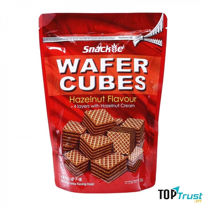 Bánh xốp wafer cubes vị sữa Snacke