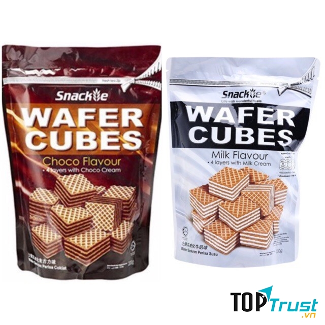 Bánh xốp wafer cubes vị sữa Snacke