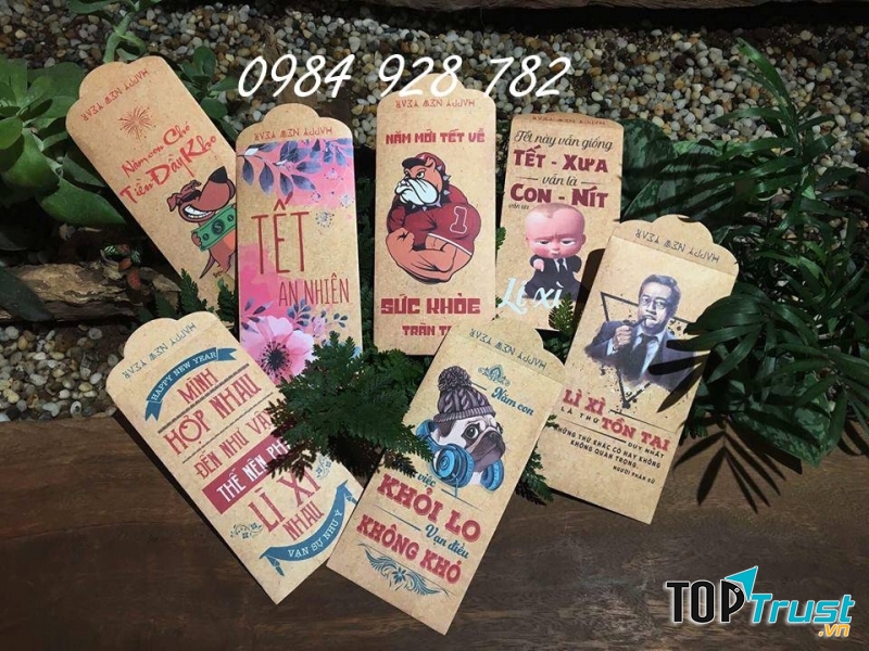 Những mẫu lì xì chạy theo hot trend được giới trẻ yêu thích tại Kẹo Gấu