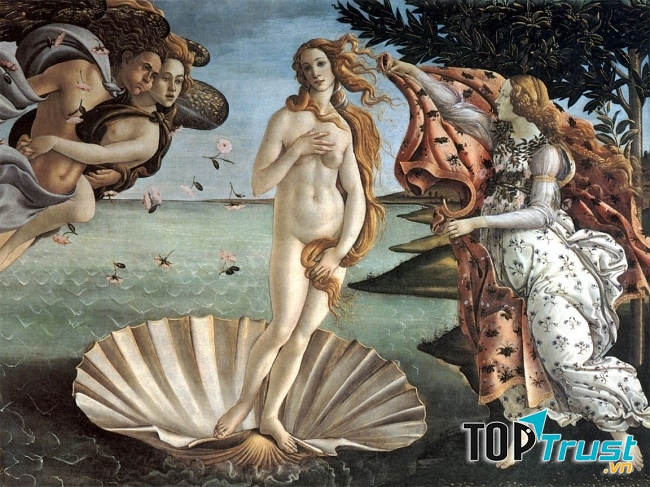 Tranh nữ thần Venus ở bảo tàng Uffizi