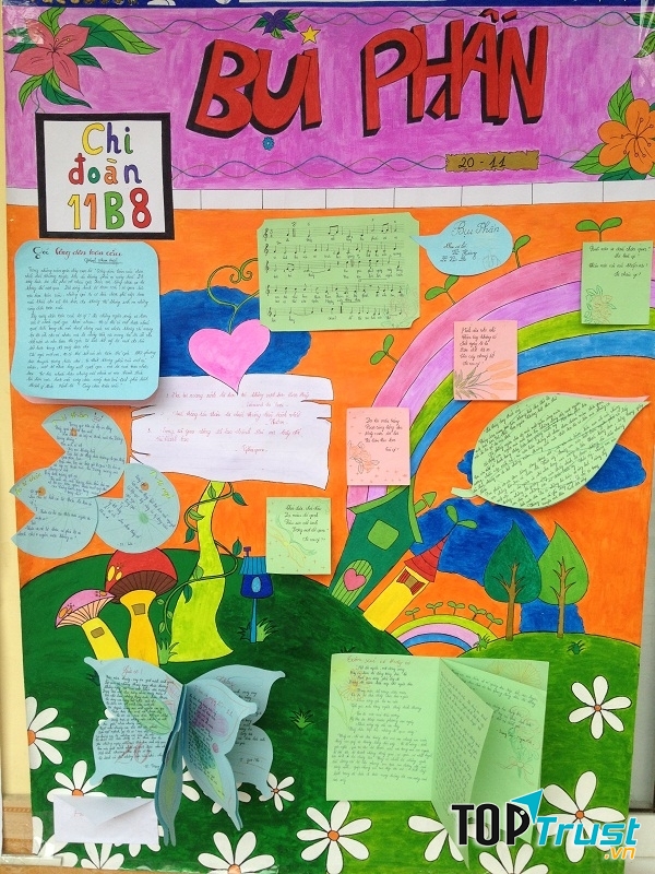 Báo tường chủ đề “Bụi phấn” (Hình ảnh: Nguồn Internet)