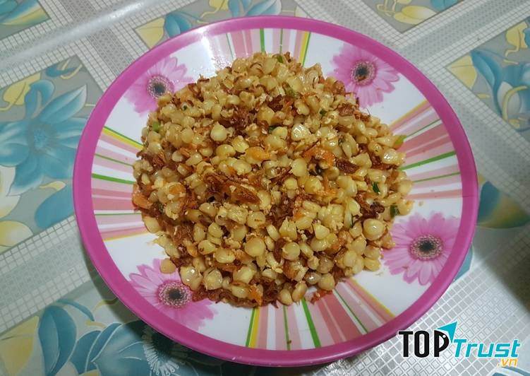 Bắp Nếp Xào Trứng Gà Hành Phi