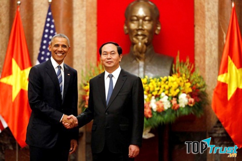 tổng thống Obama và chủ tịch nước Trần Đại Quang