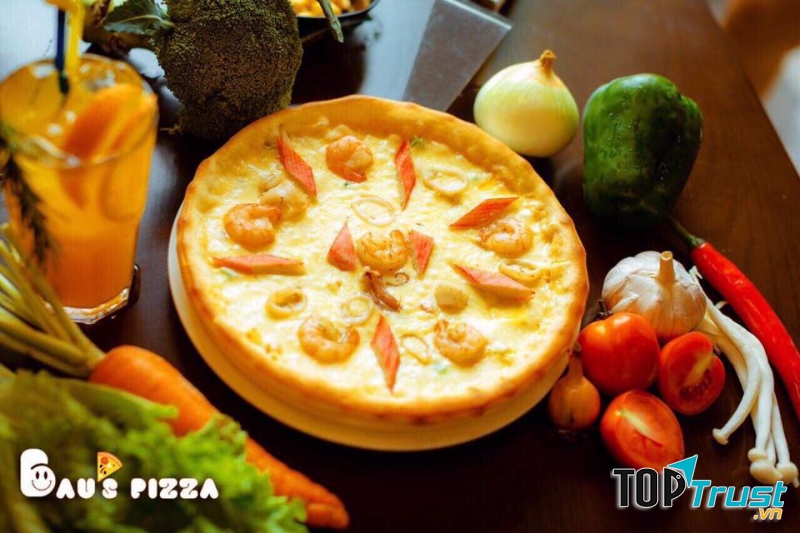 Pizza trông rất đẹp mắt
