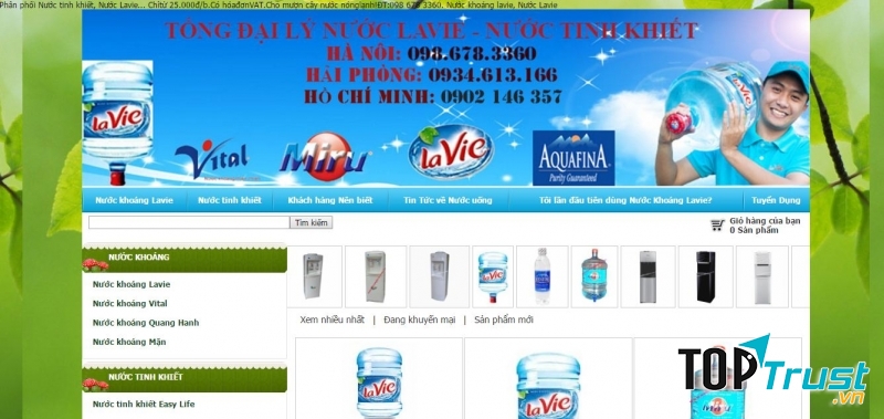 Tổng đại lý phân phối nước khoáng, nước tinh khiết LaVie