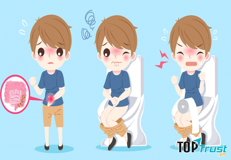Triệu chứng điển hình của bệnh tiêu chảy là đau bụng, mót rặn và đi ngoài phân lỏng.