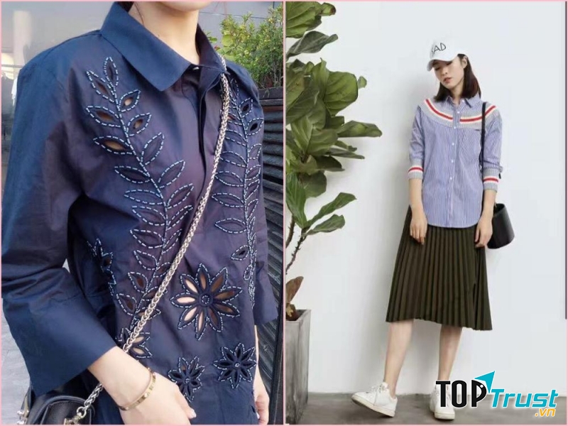 Bạn có thể tìm thấy đủ loại váy áo họa tiết thêu tay tại Béo Ngố