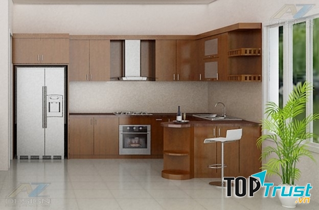 Phòng bếp nằm ở hướng Đông không nên bài trí cây cảnh