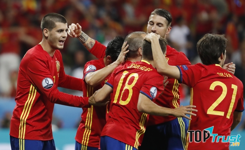Tây Ban Nha là đội bóng đắt nhất với giá trị 590 triệu euro