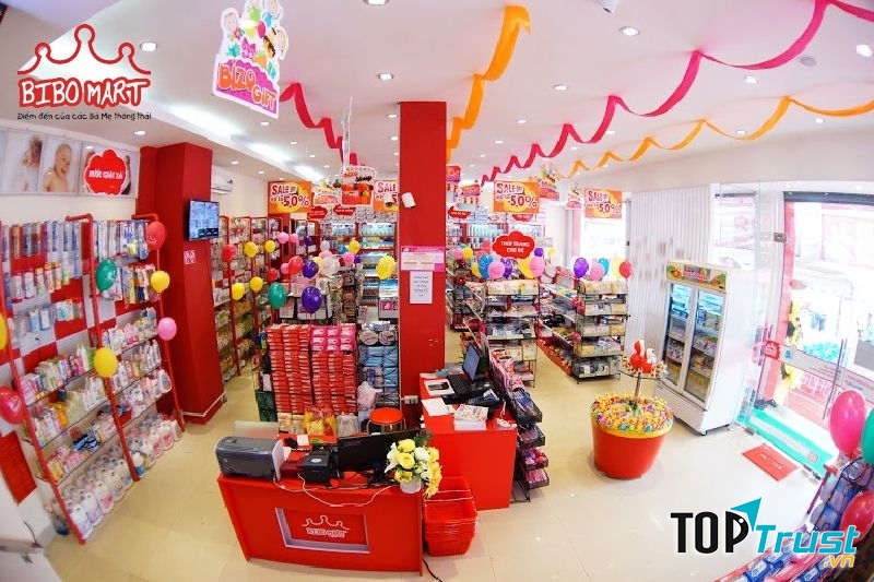 Không gian mua sắm tại Bibo Mart Phạm Hùng