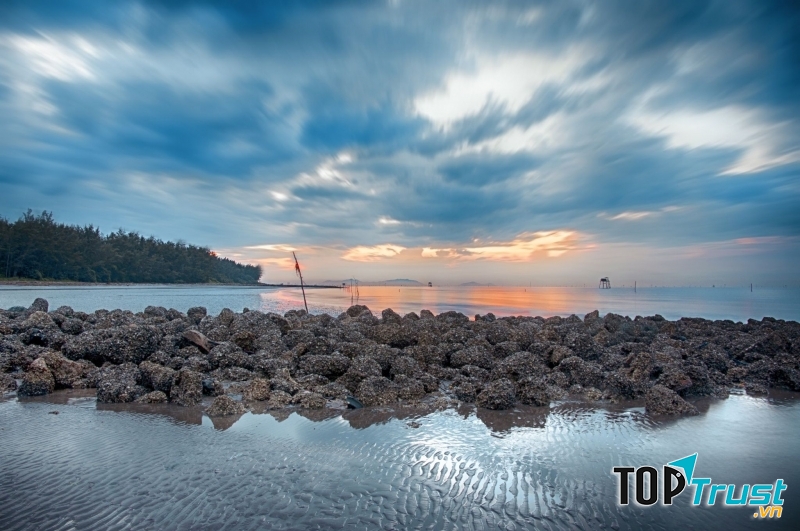 Biển Cần Giờ lúc bình minh thơ mộng vô cùng