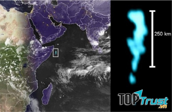 Vùng biển này có chiều dài hơn 250km, rộng khoảng 50 - 70km và có tên là Biển Sữa.