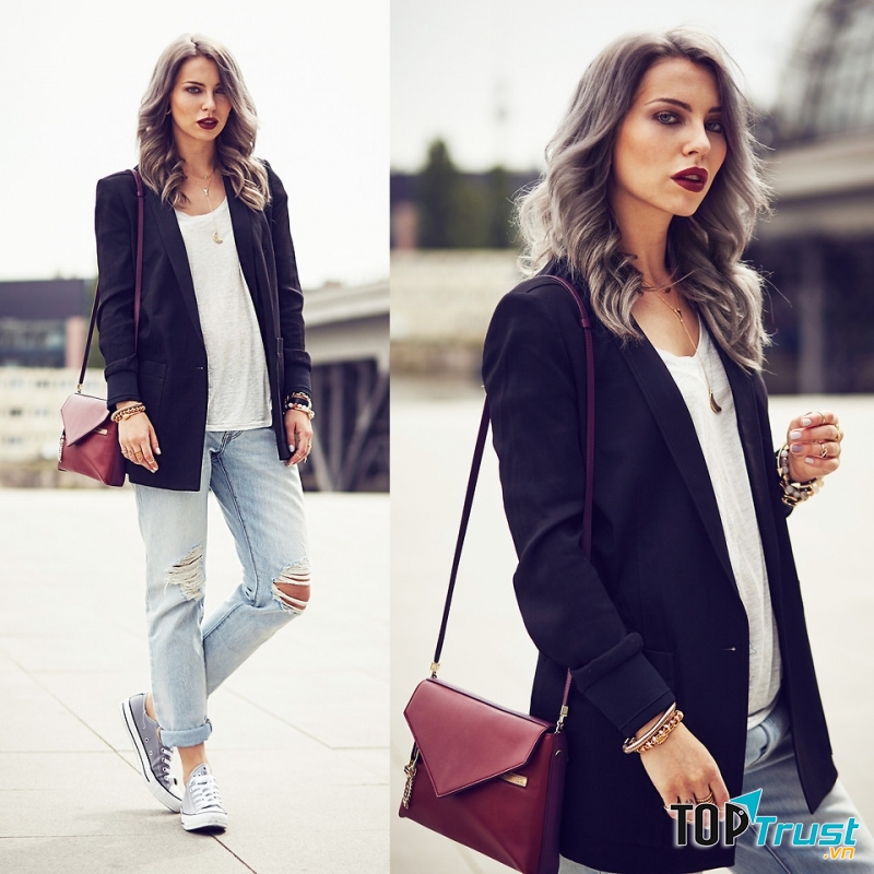 Phong cách trưởng thành nhưng không kém phần cá tính, giúp bạn nổi bật hơn rất nhiều.