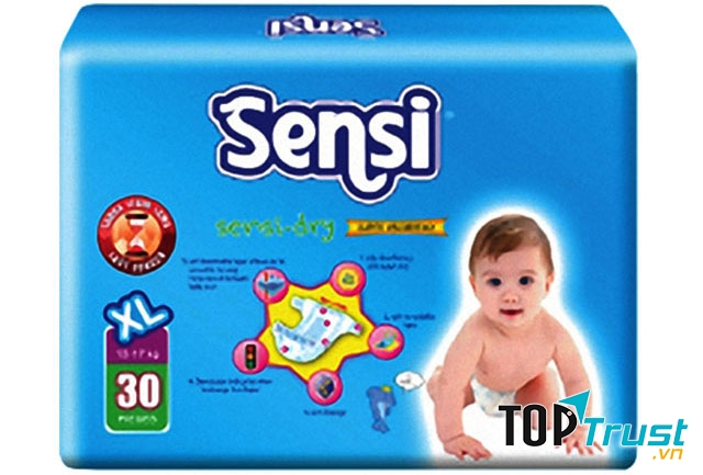 Bỉm Sensi với cấu tạo đặc biệt ﻿lõi hút ẩm cường độ cao