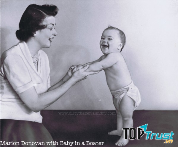 Thiết kế đầu tiên của bỉm giữ cho chất thải của bé không tràn ra ngoài