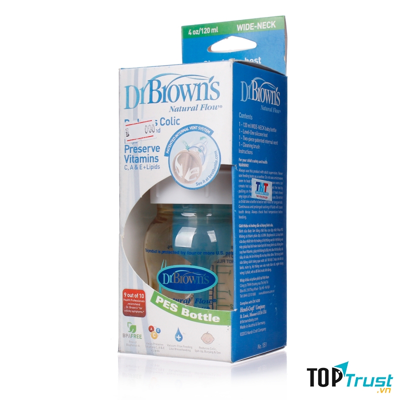 Bình sữa Dr Browns được xếp hạng những bình sữa có uy tín và phổ biến nhất thế giới dành cho trẻ sơ sinh