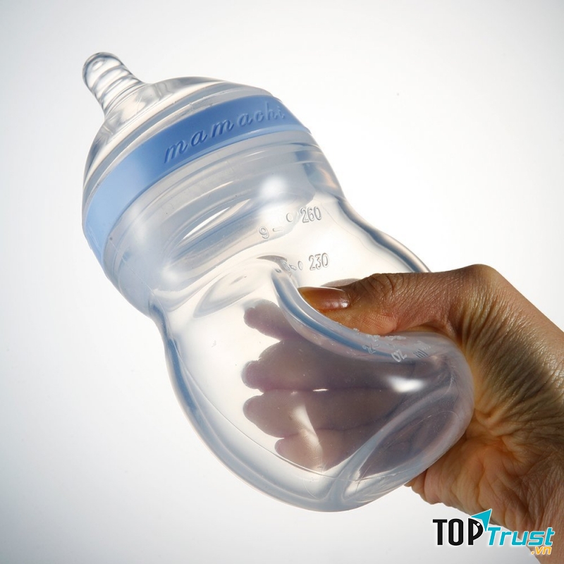 Bình sữa Mamachi - Hàn Quốc 100% chất liệu silicone mềm mại không chứa các chất độc hại gây nguy hiểm