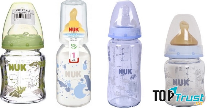 Bình sữa Nuk với nhiều kích thước khác nhau