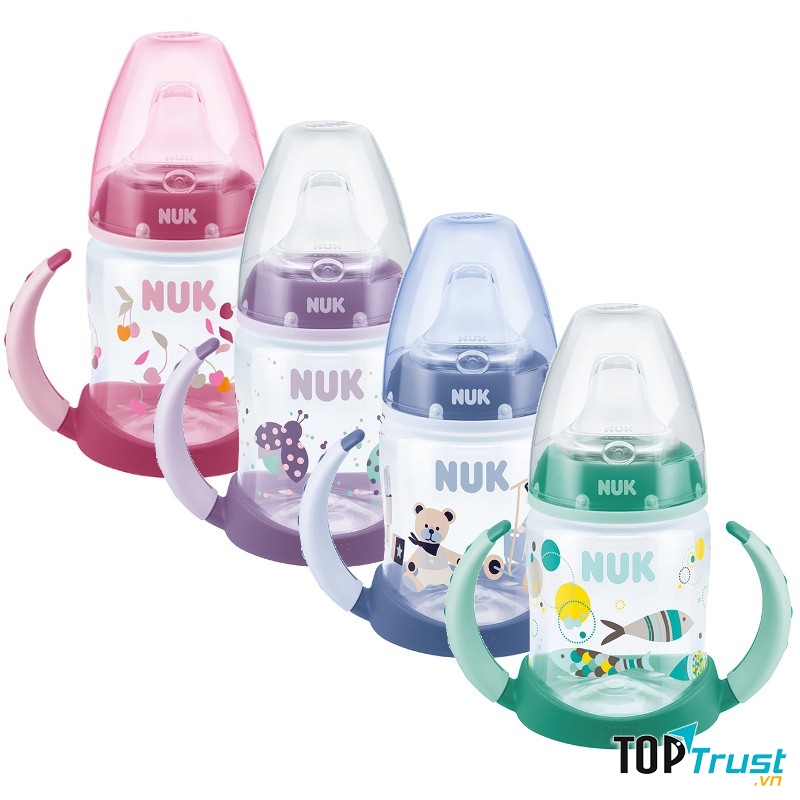 Họa tiết bình sữa Nuk dễ thương