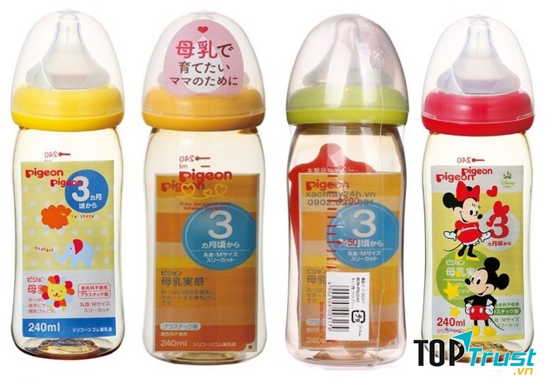 Bình sữa Pigeon nội địa Nhật Bản 240ml cho bé yêu