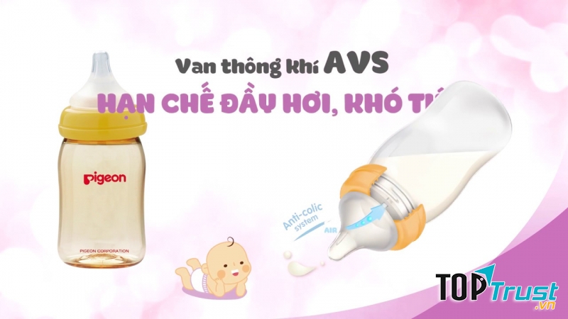 Bình sữa thần thánh Pigeon với núm vú mô phỏng y hệt bầu ti mẹ