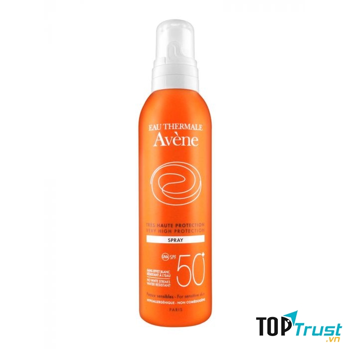   Xịt chống nắng Avene – Avene very high protection spray very water resistant spf 50