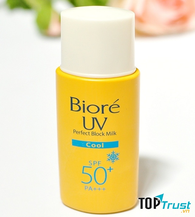 Biore UV Perfect Block Milk Cool SPF 50 PA+++ được khuyên dùng cho da dầu