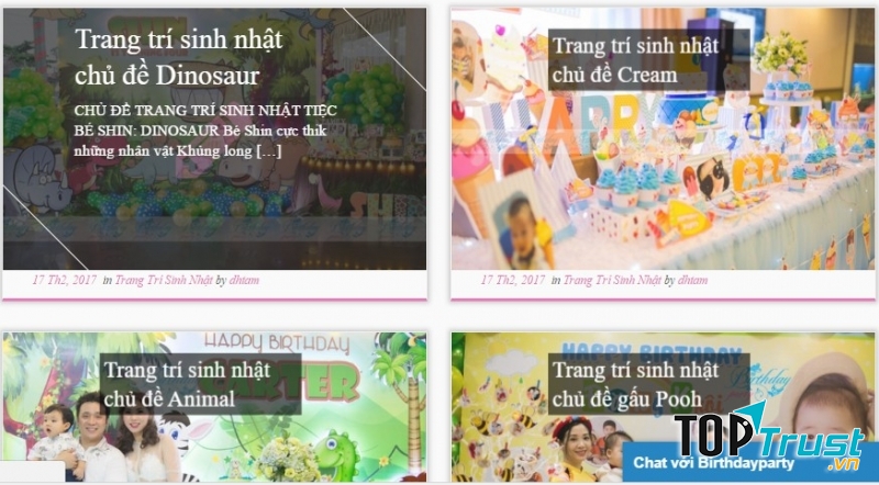 Những mẫu trang trí sinh nhật của shop