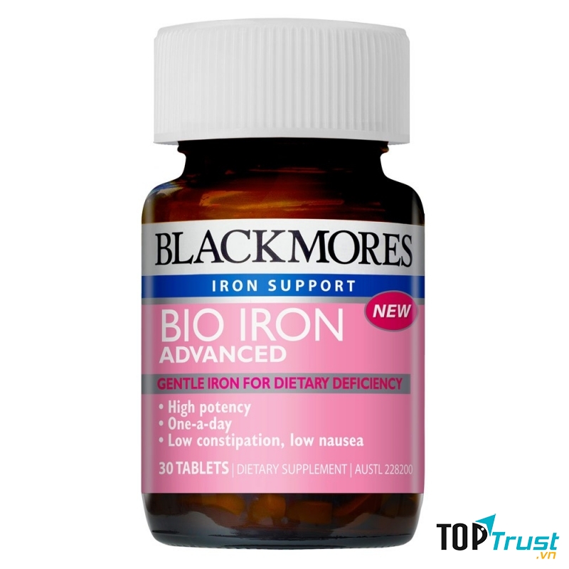 Blackmores Iron phòng ngừa tối ưu thiếu sắt cho mẹ bầu và thai nhi