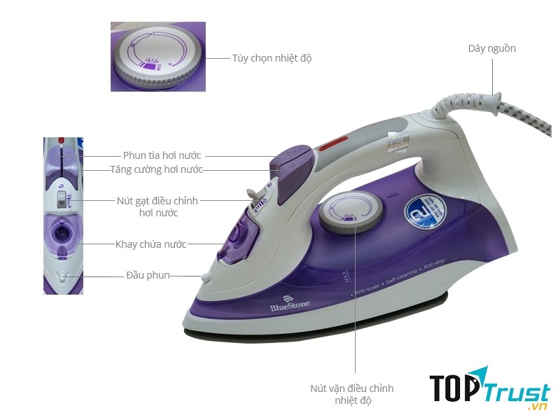 Bàn ủi hơi nước Bluestone SIB-3821