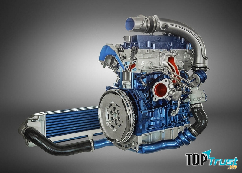 Động cơ tăng áp 2.3L 4 xi-lanh trong xe Focus RS