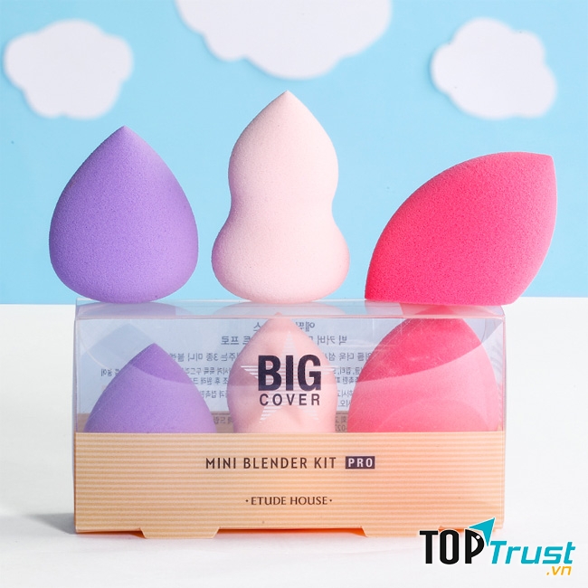 Bộ 3 Mút Tán Nền Etude House Big Cover Mini Blender Kit Pro