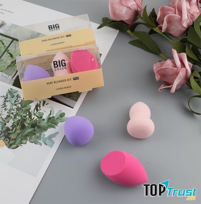 Bộ 3 Mút Tán Nền Etude House Big Cover Mini Blender Kit Pro