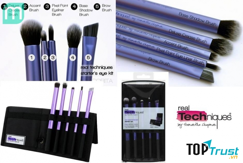 Bộ 5 Cọ Trang Điểm Mắt Real Techniques Eyes Starter Set