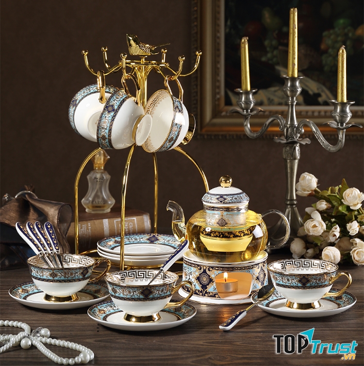 Bộ ấm trà pha lê