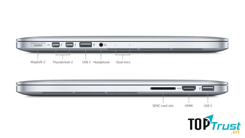 Bỏ cổng USB thường thay bằng 4 cổng Thunderbolt 3