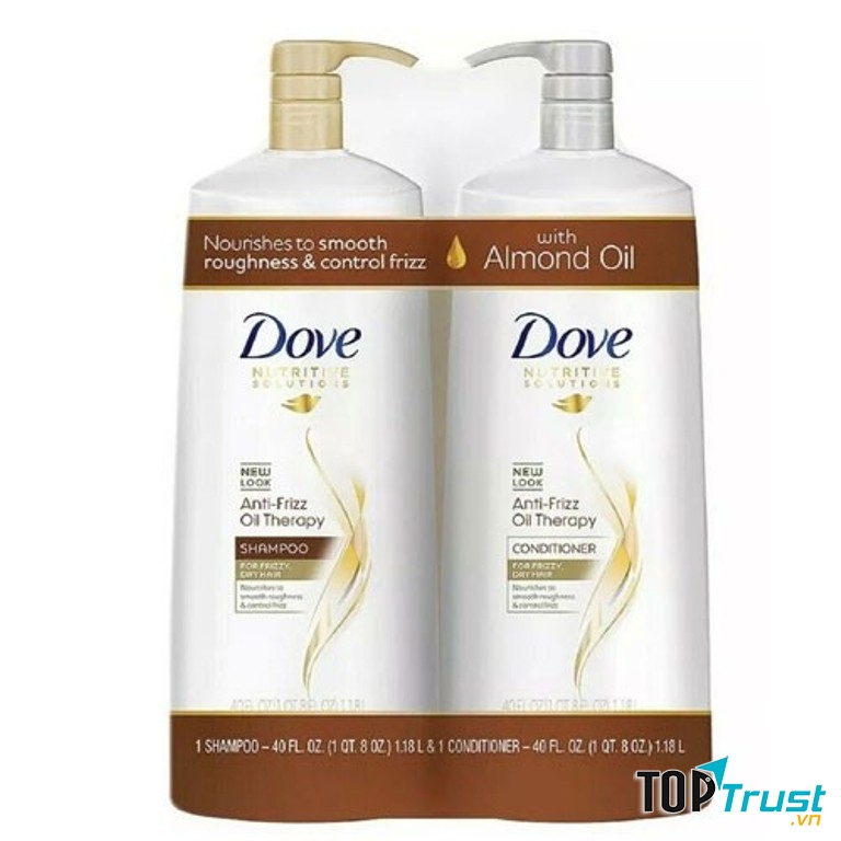 Bộ dầu gội và dầu xả Dove Anti-Frizz Oil Therapy