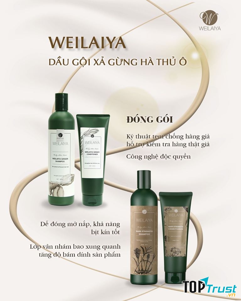 Bộ dầu gội xả Gừng Hà Thủ Ô Weilaiya