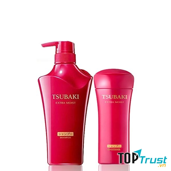 Bộ dầu gội xả Shiseido Tsubaki màu đỏ